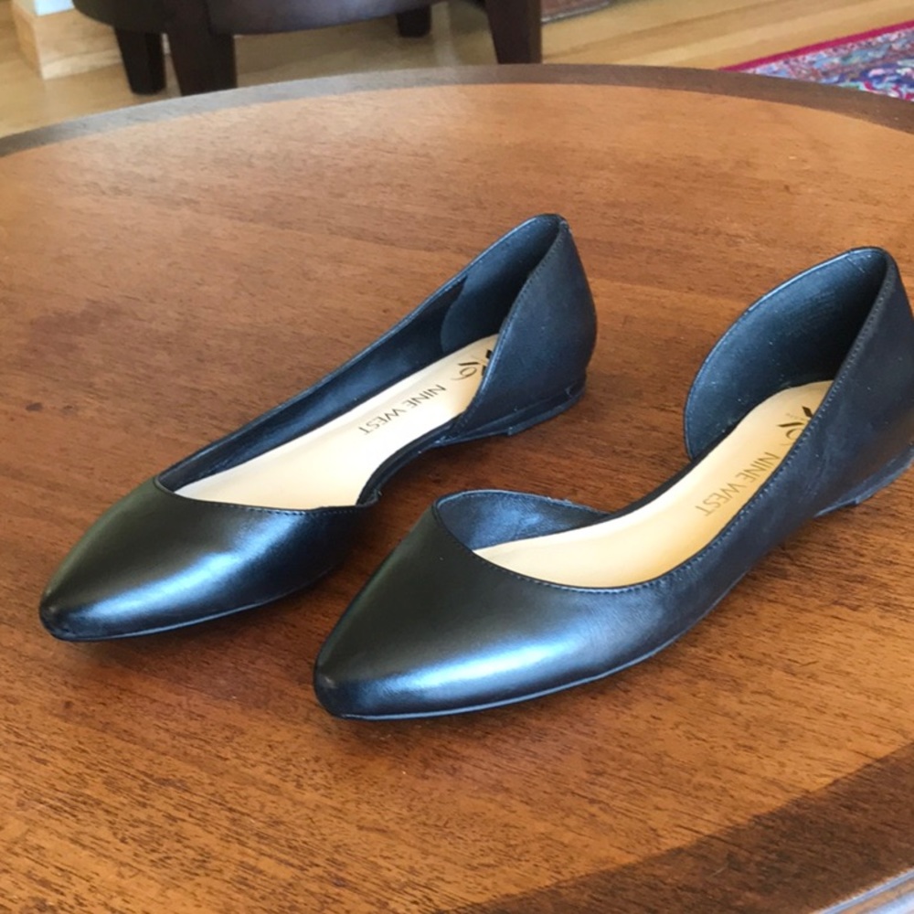 Nine West half d'Orsay silhouette flats Size 7.5
